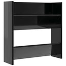 vidaXL 4 db magasfényű fekete szerelt fa fali cipősszekrény 60x18x60cm