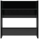 vidaXL 4 db magasfényű fekete szerelt fa fali cipősszekrény 60x18x60cm
