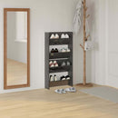 vidaXL 2 db magasfényű szürke szerelt fa fali cipősszekrény 60x18x60cm