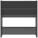 vidaXL 2 db magasfényű szürke szerelt fa fali cipősszekrény 60x18x60cm
