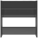 vidaXL 2 db magasfényű szürke szerelt fa fali cipősszekrény 60x18x60cm