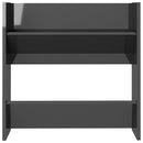 vidaXL 4 db magasfényű szürke szerelt fa fali cipősszekrény 60x18x60cm