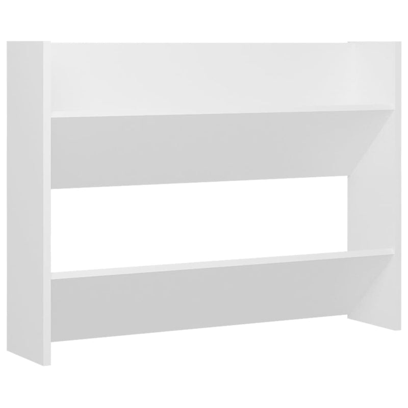 vidaXL 2 db fehér forgácslap fali cipősszekrény 80 x 18 x 60 cm
