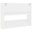 vidaXL 2 db fehér forgácslap fali cipősszekrény 80 x 18 x 60 cm