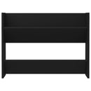 vidaXL fekete szerelt fa fali cipősszekrény 80 x 18 x 60 cm