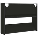 vidaXL fekete szerelt fa fali cipősszekrény 80 x 18 x 60 cm