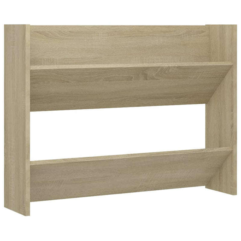 vidaXL 2 db sonoma-tölgyszínű fali cipősszekrény 80 x 18 x 60 cm