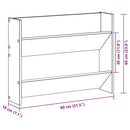 vidaXL 2 db sonoma-tölgyszínű fali cipősszekrény 80 x 18 x 60 cm