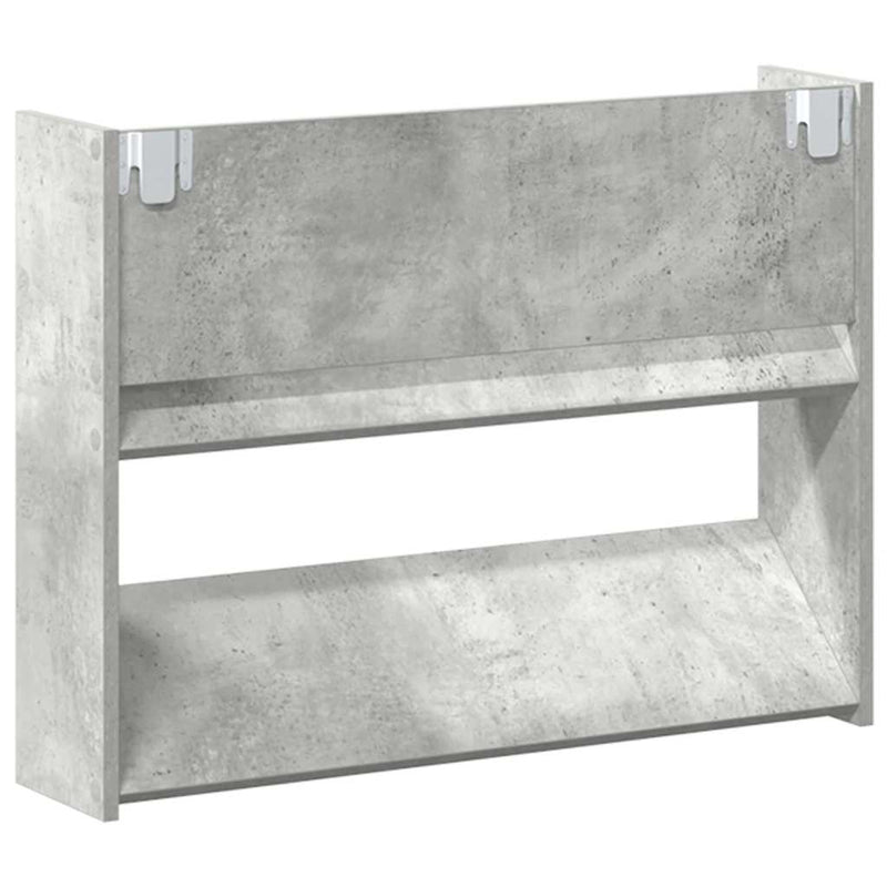 vidaXL 2 db betonszürke forgácslap fali cipősszekrény 80 x 18 x 60 cm