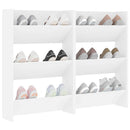 vidaXL 2 db fehér fali cipősszekrény 60 x 18 x 90 cm