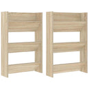 vidaXL 2 db sonoma-tölgy fali cipősszekrény 60 x 18 x 90 cm