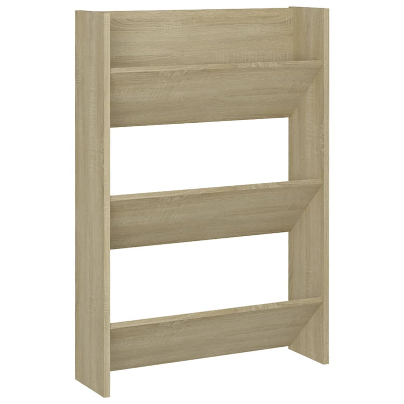 vidaXL 2 db sonoma-tölgy fali cipősszekrény 60 x 18 x 90 cm