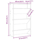 vidaXL 2 db sonoma-tölgy fali cipősszekrény 60 x 18 x 90 cm
