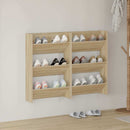 vidaXL 2 db sonoma-tölgy fali cipősszekrény 60 x 18 x 90 cm