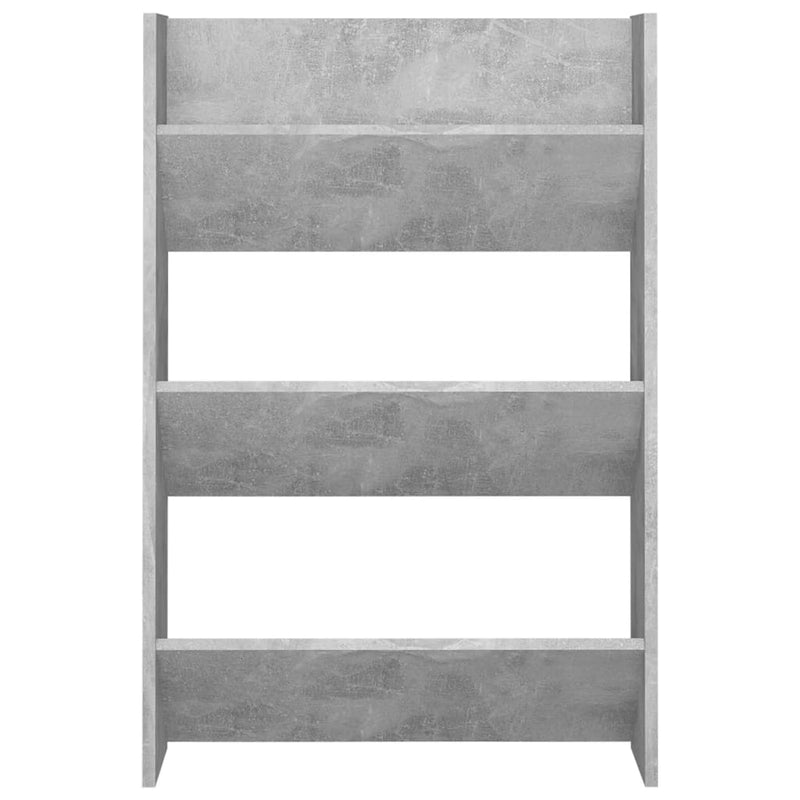 vidaXL betonszürke forgácslap fali cipősszekrény 60 x 18 x 90 cm
