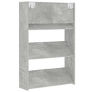 vidaXL betonszürke forgácslap fali cipősszekrény 60 x 18 x 90 cm