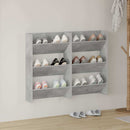 vidaXL 2 db betonszürke fali cipősszekrény 60 x 18 x 90 cm