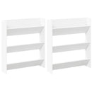 vidaXL 2 db fehér forgácslap fali cipősszekrény 80 x 18 x 90 cm