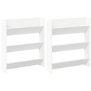 vidaXL 2 db fehér forgácslap fali cipősszekrény 80 x 18 x 90 cm