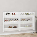vidaXL 2 db fehér forgácslap fali cipősszekrény 80 x 18 x 90 cm