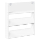 vidaXL 2 db fehér forgácslap fali cipősszekrény 80 x 18 x 90 cm