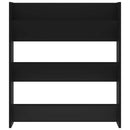 vidaXL fekete szerelt fa fali cipősszekrény 80 x 18 x 90 cm