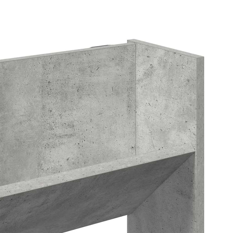vidaXL betonszürke forgácslap fali cipősszekrény 80 x 18 x 90 cm