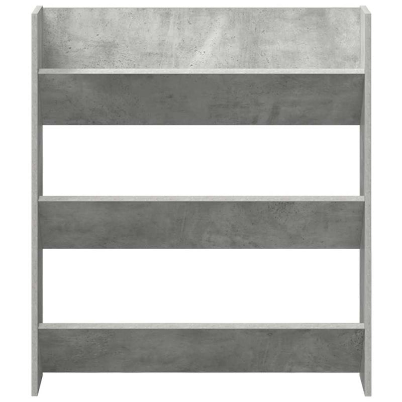 vidaXL 2 db betonszürke forgácslap fali cipősszekrény 80 x 18 x 90 cm