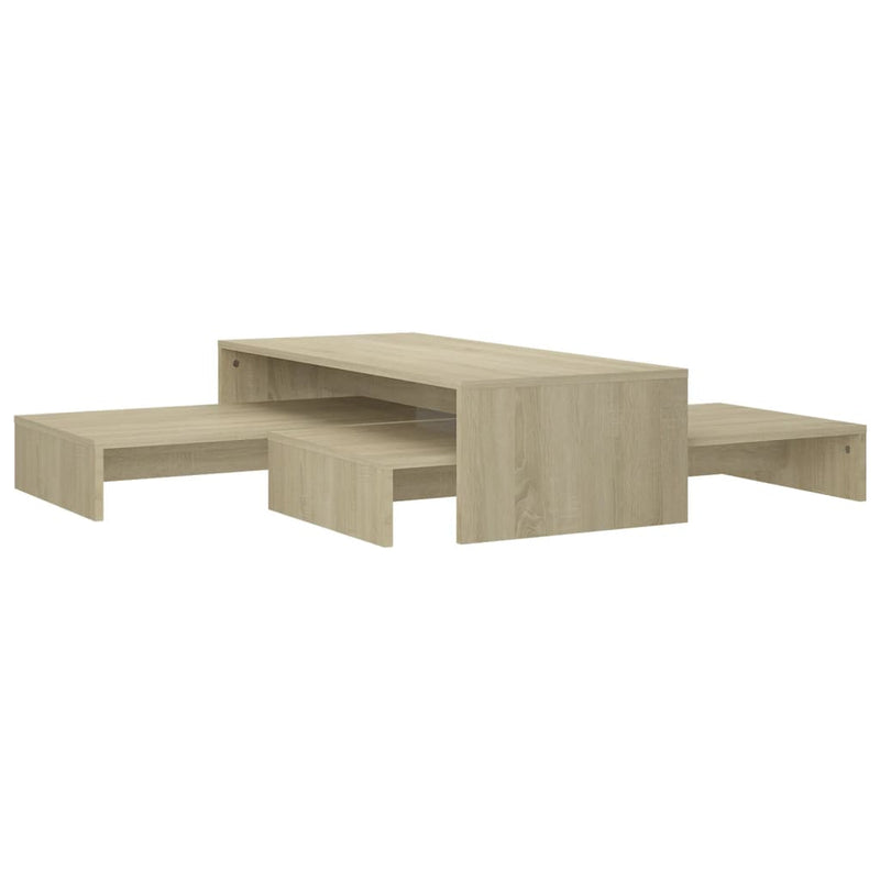 vidaXL szerelt fa rakásolható dohányzóasztalszett 100x100x26,5 cm