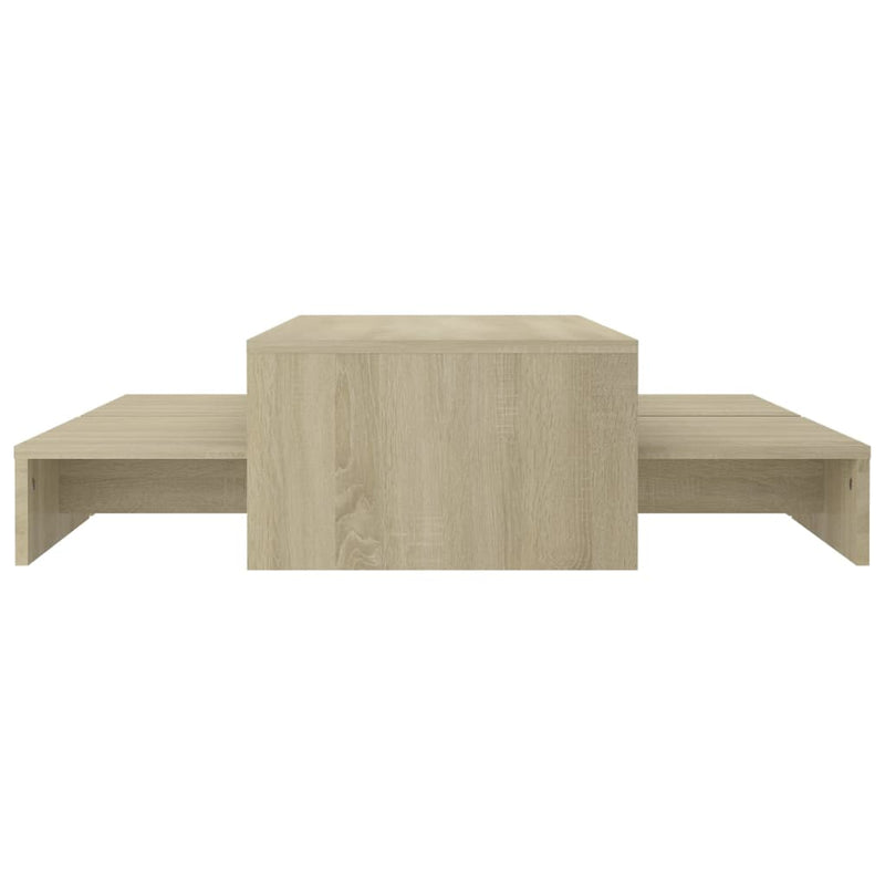 vidaXL szerelt fa rakásolható dohányzóasztalszett 100x100x26,5 cm