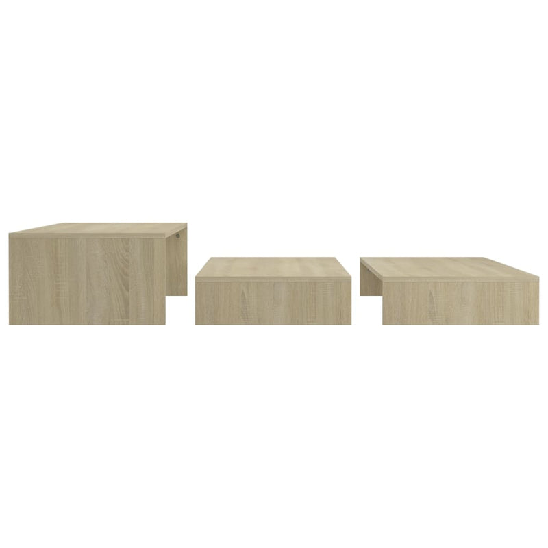 vidaXL szerelt fa rakásolható dohányzóasztalszett 100x100x26,5 cm