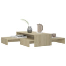 vidaXL szerelt fa rakásolható dohányzóasztalszett 100x100x26,5 cm
