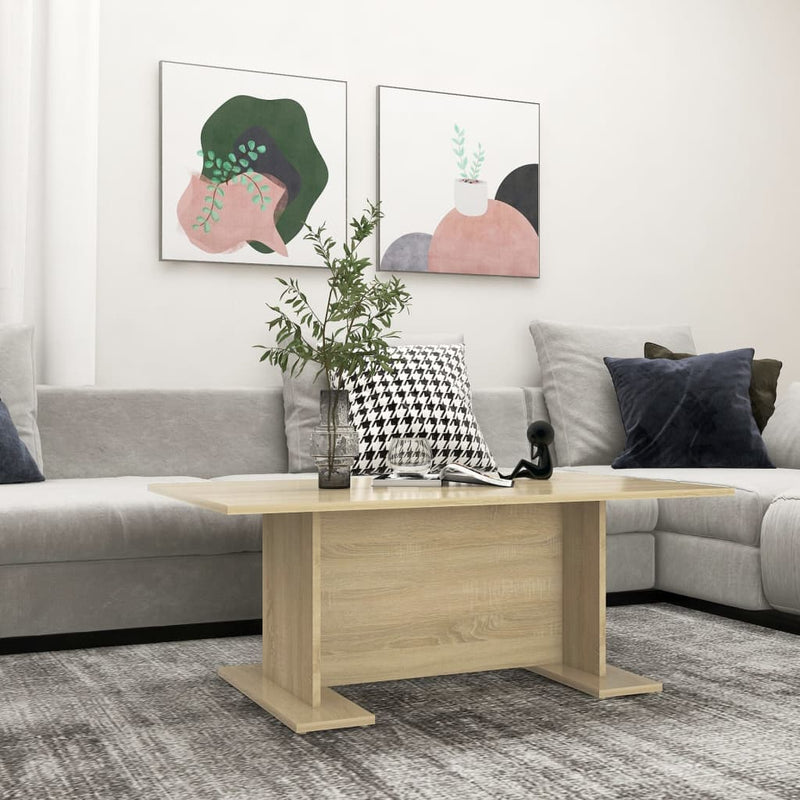 vidaXL sonoma tölgy színű szerelt fa dohányzóasztal 103,5x60x40 cm