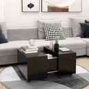 vidaXL fekete szerelt fa dohányzóasztal 60 x 60 x 38 cm