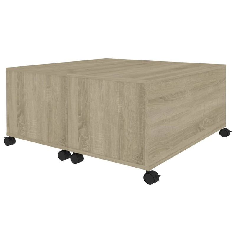 vidaXL sonoma tölgy színű szerelt fa dohányzóasztal 75 x 75 x 38 cm