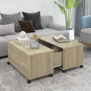 vidaXL sonoma tölgy színű szerelt fa dohányzóasztal 75 x 75 x 38 cm