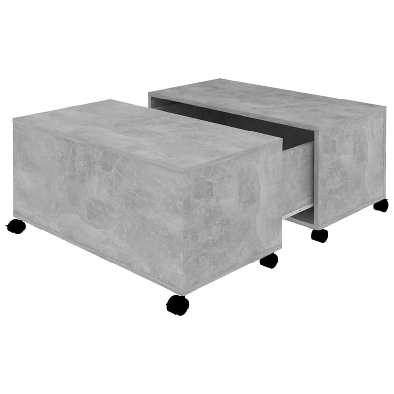 vidaXL betonszürke szerelt fa dohányzóasztal 75 x 75 x 38 cm