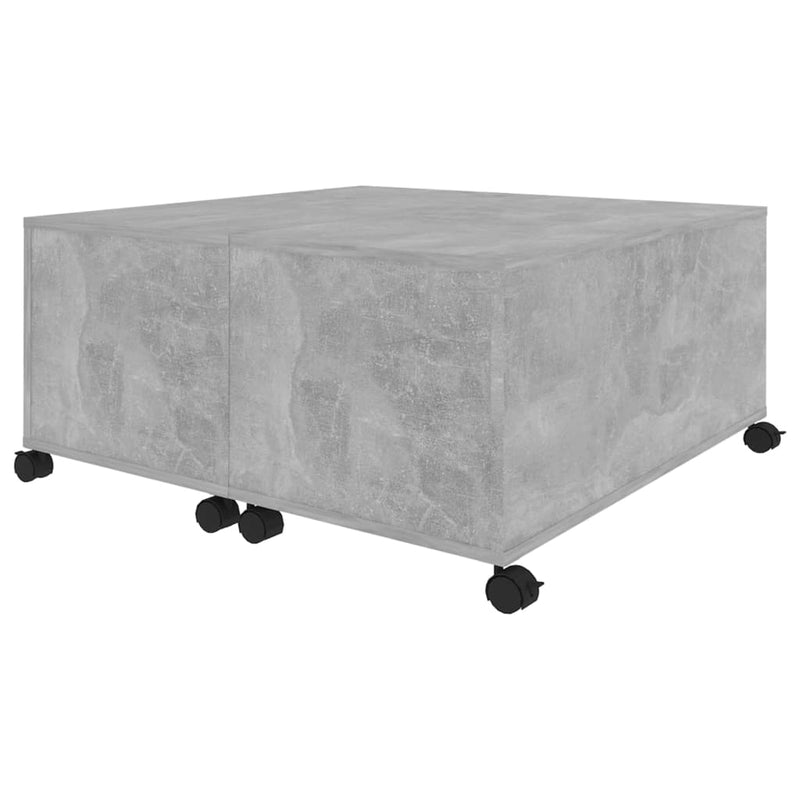 vidaXL betonszürke szerelt fa dohányzóasztal 75 x 75 x 38 cm