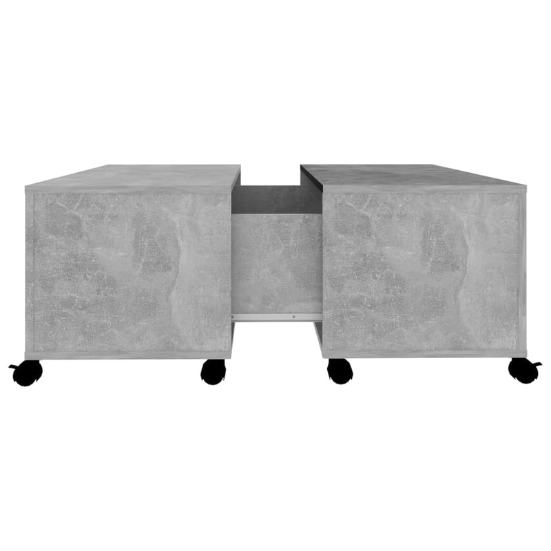 vidaXL betonszürke szerelt fa dohányzóasztal 75 x 75 x 38 cm