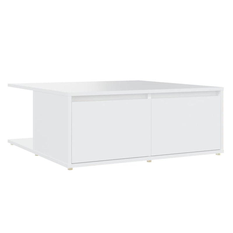 vidaXL fehér szerelt fa dohányzóasztal 80 x 80 x 31 cm