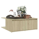 vidaXL sonoma tölgy színű szerelt fa dohányzóasztal 80 x 80 x 31 cm