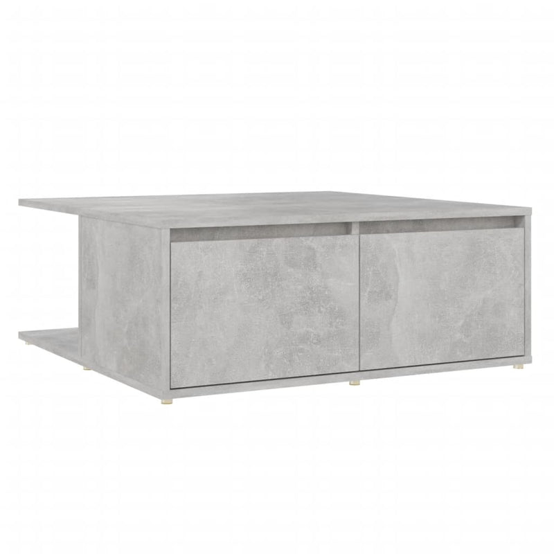 vidaXL betonszürke szerelt fa dohányzóasztal 80 x 80 x 31 cm