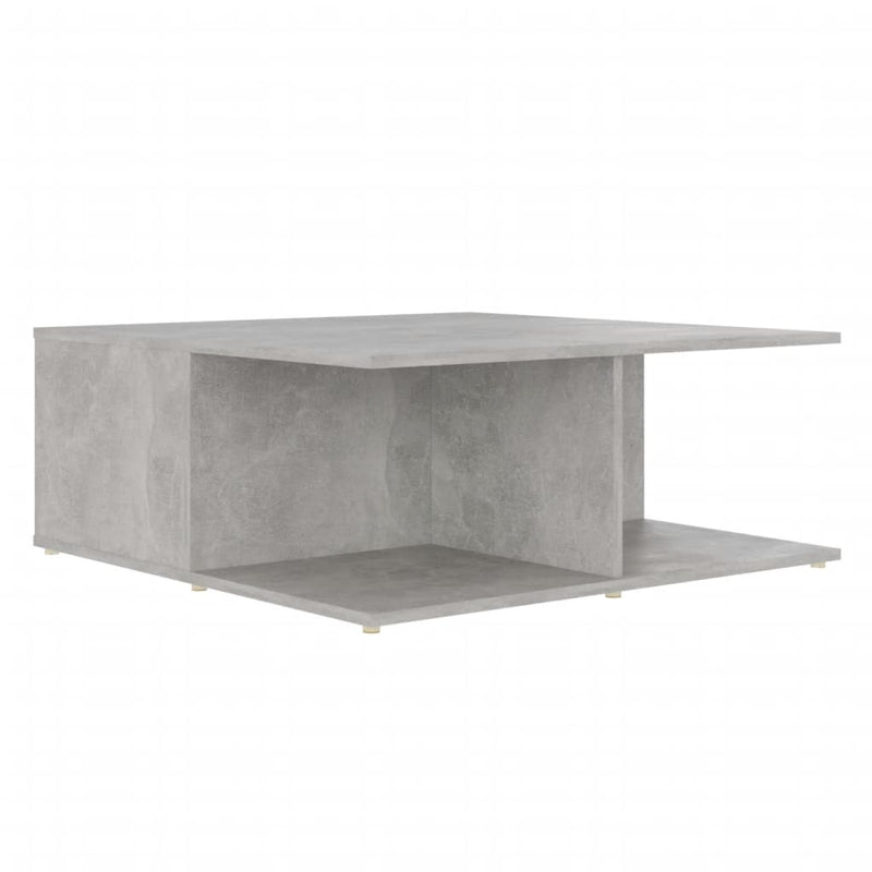 vidaXL betonszürke szerelt fa dohányzóasztal 80 x 80 x 31 cm