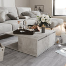 vidaXL betonszürke szerelt fa dohányzóasztal 80 x 80 x 31 cm