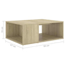 vidaXL sonoma tölgy színű szerelt fa dohányzóasztal 90 x 67 x 33 cm
