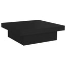 vidaXL fekete szerelt fa dohányzóasztal 90 x 90 x 28 cm