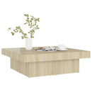 vidaXL sonoma tölgy színű szerelt fa dohányzóasztal 90 x 90 x 28 cm