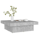 vidaXL betonszürke szerelt fa dohányzóasztal 90 x 90 x 28 cm
