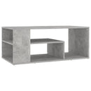 vidaXL betonszürke szerelt fa dohányzóasztal 100 x 50 x 40 cm