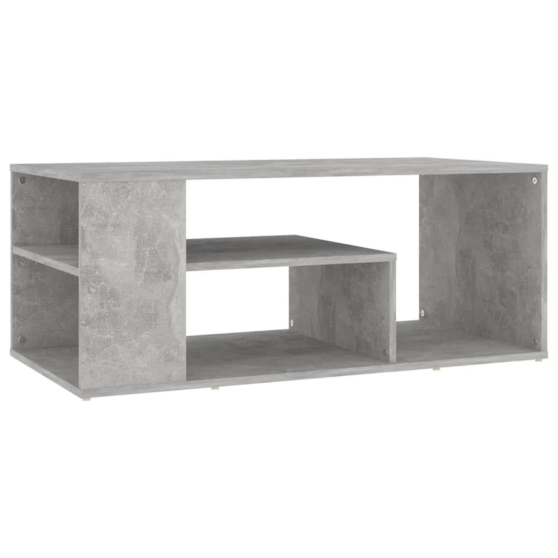 vidaXL betonszürke szerelt fa dohányzóasztal 100 x 50 x 40 cm